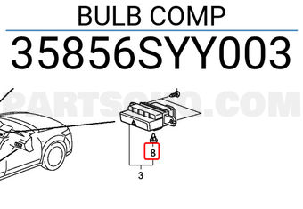 Honda 35856SYY003 BULB COMP