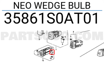 Honda 35861S0AT01 NEO WEDGE BULB