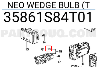 Honda 35861S84T01 NEO WEDGE BULB (T