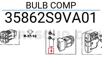 Honda 35862S9VA01 BULB COMP