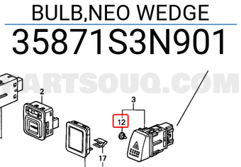 Honda 35871S3N901 BULB,NEO WEDGE