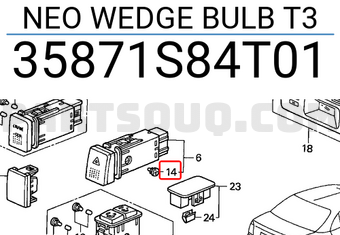 Honda 35871S84T01 NEO WEDGE BULB T3