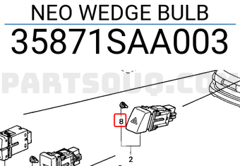 Honda 35871SAA003 NEO WEDGE BULB