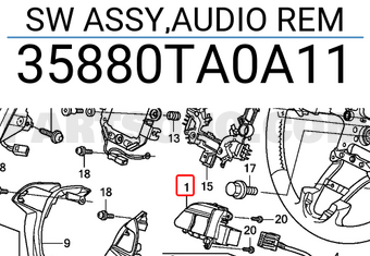Honda 35880TA0A11 SW ASSY,AUDIO REM