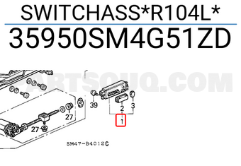Honda 35950SM4G51ZD SWITCHASS*R104L*