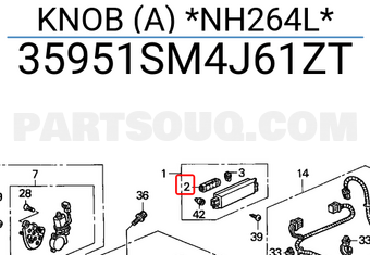 Honda 35951SM4J61ZT KNOB (A) *NH264L*