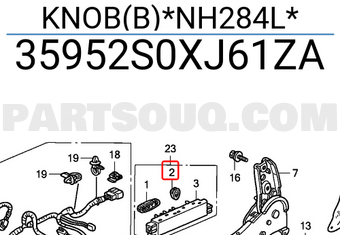 Honda 35952S0XJ61ZA KNOB(B)*NH284L*