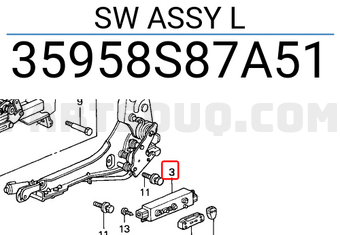 Honda 35958S87A51 SW ASSY L