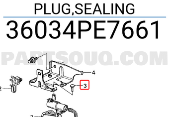 Honda 36034PE7661 PLUG,SEALING