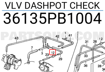 Honda 36135PB1004 VLV DASHPOT CHECK