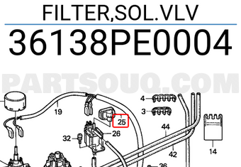 Honda 36138PE0004 FILTER,SOL.VLV