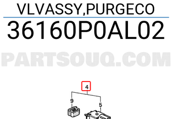 Honda 36160P0AL02 VLVASSY,PURGECO