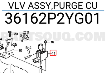 Honda 36162P2YG01 VLV ASSY,PURGE CU