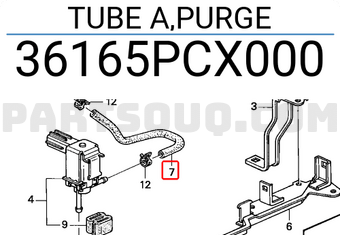 Honda 36165PCX000 TUBE A,PURGE