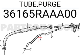 Honda 36165RAAA00 TUBE,PURGE