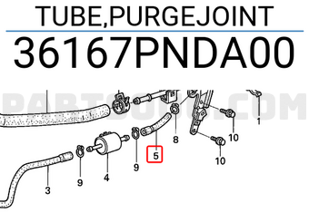 Honda 36167PNDA00 TUBE,PURGEJOINT