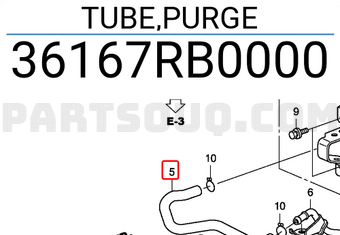 Honda 36167RB0000 TUBE,PURGE