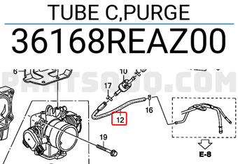 Honda 36168REAZ00 TUBE C,PURGE