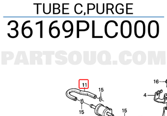 Honda 36169PLC000 TUBE C,PURGE