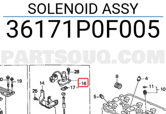 Honda 36171P0F005 SOLENOID ASSY