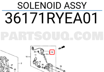 Honda 36171RYEA01 SOLENOID ASSY