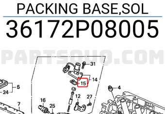 Honda 36172P08005 PACKING BASE,SOL