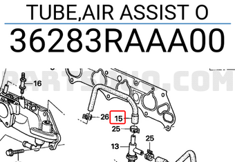 Honda 36283RAAA00 TUBE,AIR ASSIST O