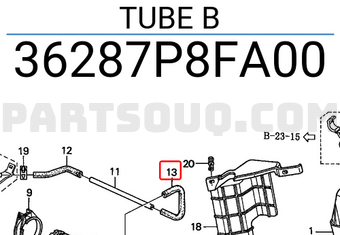 Honda 36287P8FA00 TUBE B
