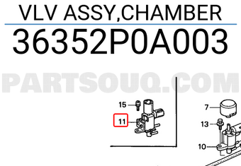 Honda 36352P0A003 VLV ASSY,CHAMBER