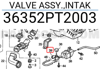 Honda 36352PT2003 VALVE ASSY.,INTAK