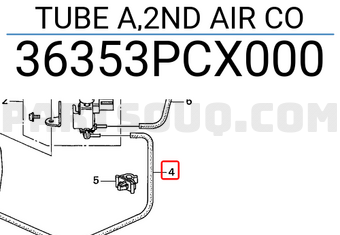 Honda 36353PCX000 TUBE A,2ND AIR CO