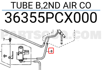 Honda 36355PCX000 TUBE B,2ND AIR CO