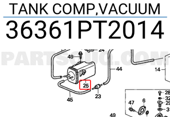 Honda 36361PT2014 TANK COMP,VACUUM