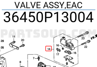 Honda 36450P13004 VALVE ASSY,EAC