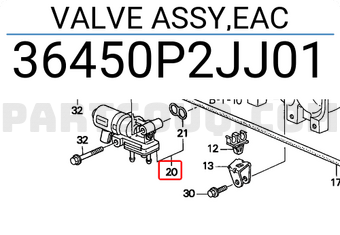 Honda 36450P2JJ01 VALVE ASSY,EAC