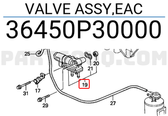 Honda 36450P30000 VALVE ASSY,EAC