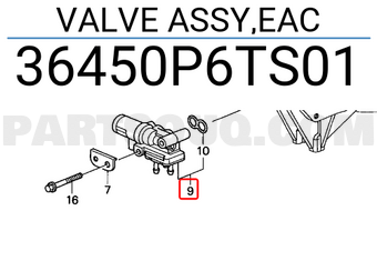 Honda 36450P6TS01 VALVE ASSY,EAC