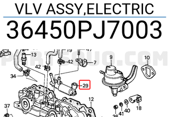 Honda 36450PJ7003 VLV ASSY,ELECTRIC