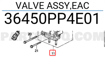 Honda 36450PP4E01 VALVE ASSY,EAC