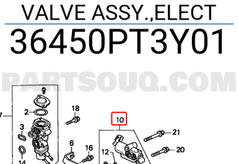 Honda 36450PT3Y01 VALVE ASSY.,ELECT