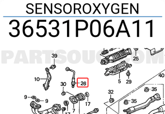 Honda 36531P06A11 SENSOROXYGEN