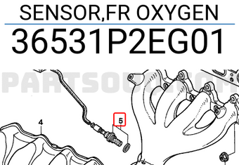 Honda 36531P2EG01 SENSOR,FR OXYGEN