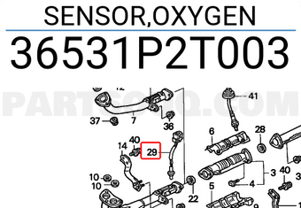 Honda 36531P2T003 SENSOR,OXYGEN