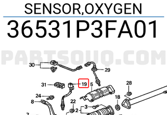 Honda 36531P3FA01 SENSOR,OXYGEN