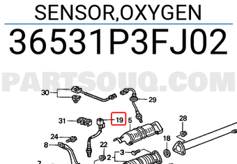 Honda 36531P3FJ02 SENSOR,OXYGEN