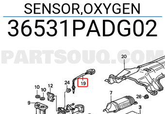Honda 36531PADG02 SENSOR,OXYGEN