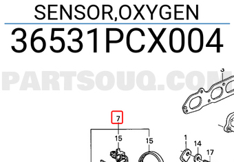 Honda 36531PCX004 SENSOR,OXYGEN