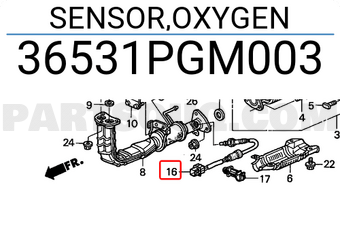 Honda 36531PGM003 SENSOR,OXYGEN