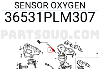 Honda 36531PLM307 SENSOR OXYGEN