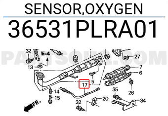 Honda 36531PLRA01 SENSOR,OXYGEN